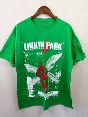 Linkin Park Green Graphic Tee shirt band size XL new unisex